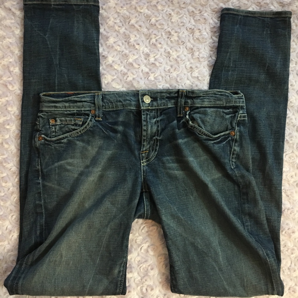 7 FOR ALL MANKIND ROXANNE STRETCH JEANS SZ 30 - Picture 2 of 8